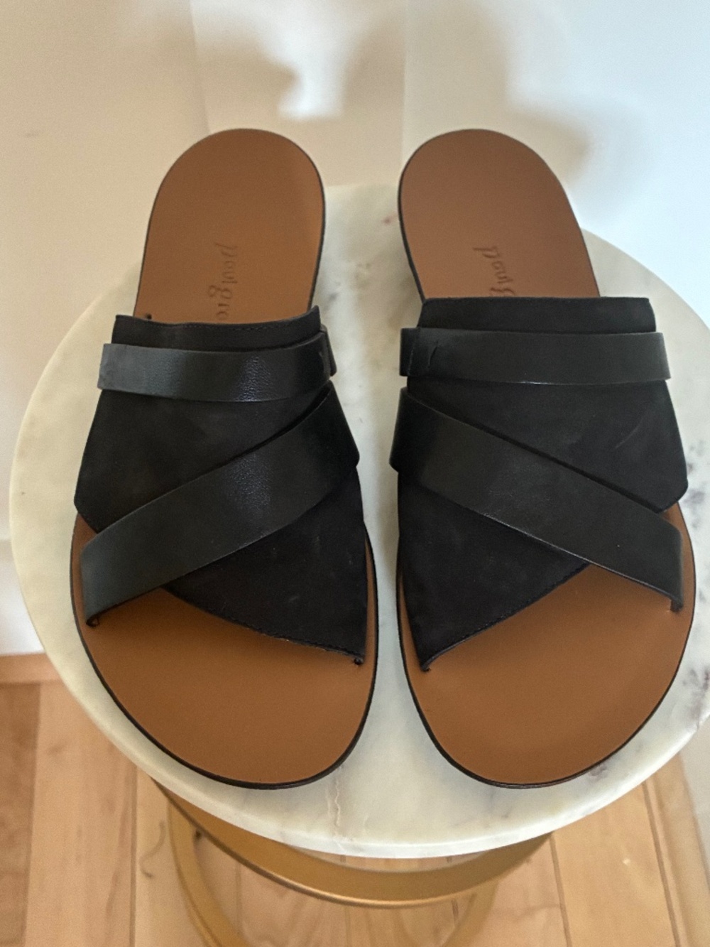 Paul Green black Bayside slide sandals